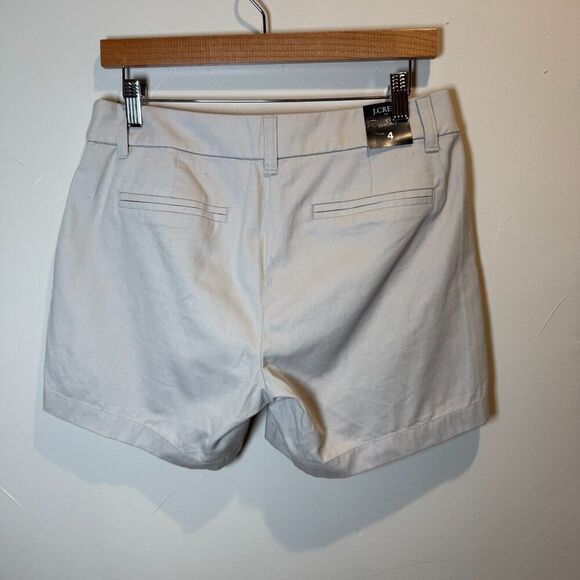 J. Crew Women's 5" Chino Shorts Light Gray 100% Cotton Size 4 - Picture 6 of 14